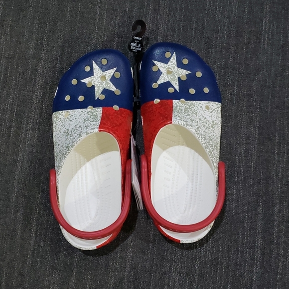 Texas flag crocs Clearance